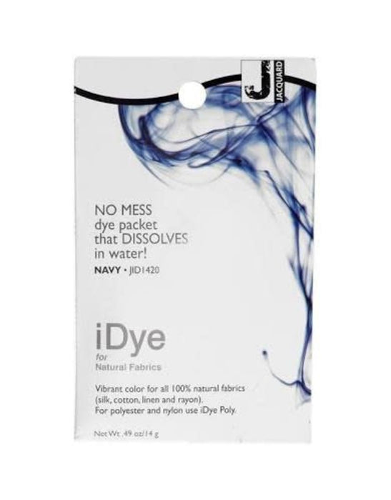 Jacquard iDye Poly Fabric Dye Blue for Natural, Synthetic, Polyester and  Blended Textile Fibres 14g No Mess Packet