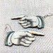 Pointer Finger Earrings / Hand Earrings / Monty Python Earrings / Hypoallergenic / Vintage Pointing Finger Jewelry | Iamsonotcool
