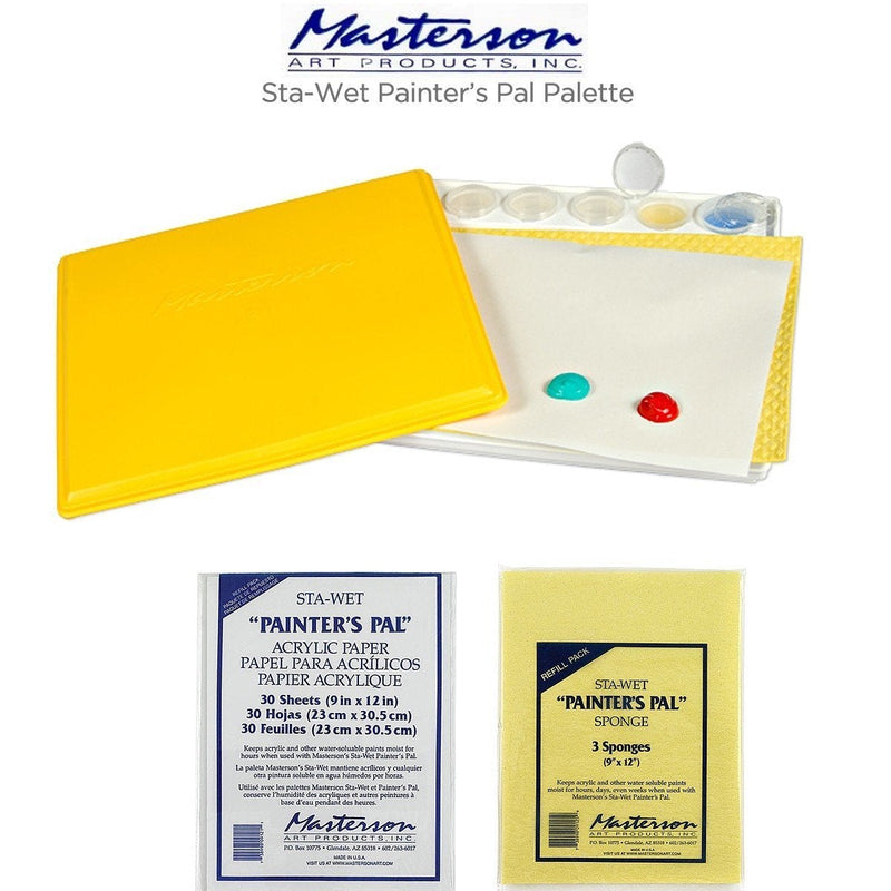 Masterson Painter's Pal Palette and Accessories 13 x 12 x 1 .5 in - Art Department LLC