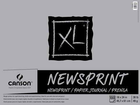 Canson XL Newsprint Paper Pads, 50 Sheets, 18" x 24" - Art Department LLC