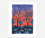 Papio Press Archival Print, Foxes at Sunset