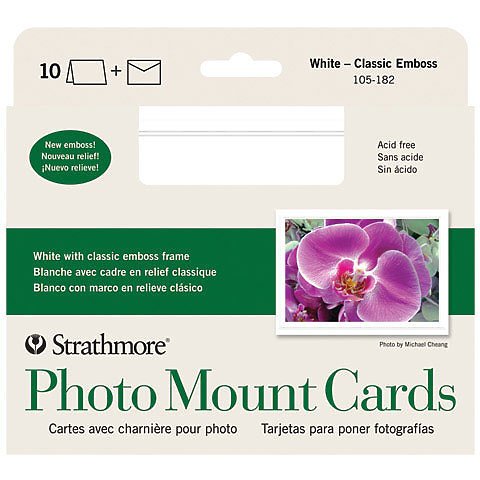 Photo Mount Cards Classic Emboss, 10/Pkg. 5" x 7 "
