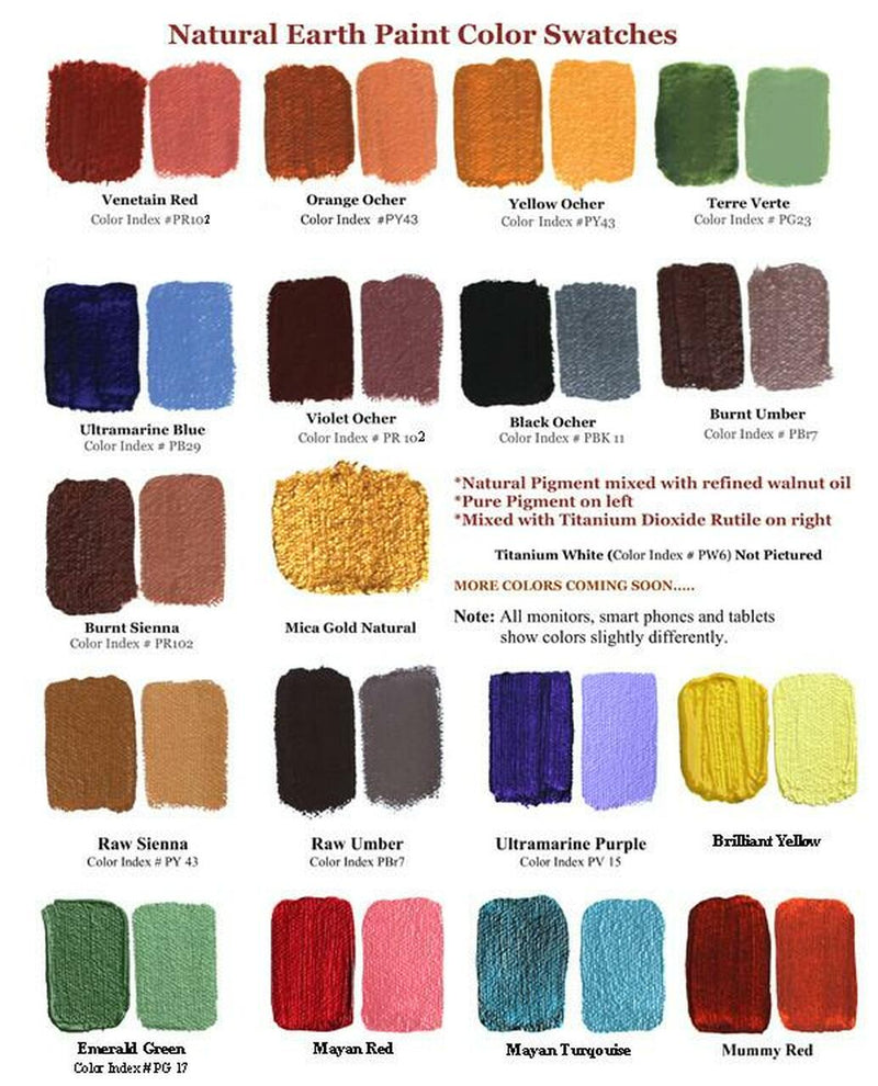 Natural Earth Paint Pigments - Art Department LLC