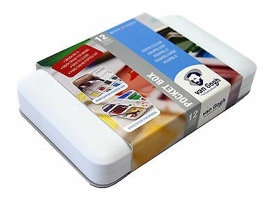 Van Gogh Watercolor Pocket Box Set 12 Pans and Brush - Art Department LLC