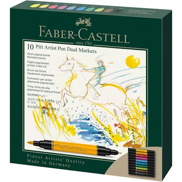 Pitt Artist Pen Dual Marker, Wallet of 10 - Art Department LLC