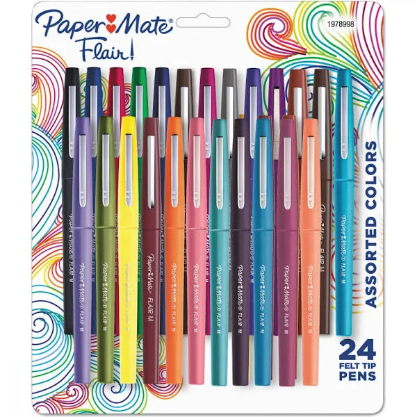 Paper Mate Flair Felt Tip Pens 24 count