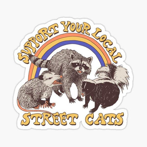 Support Your Local Street Cats Sticker | Designed by Hillary White