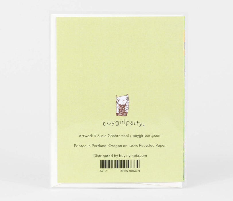 Bird and Mushrooms Notecard and Envelope