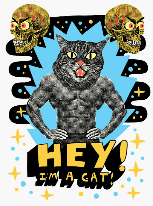 Hey! I'm a cat! Vinyl Sticker